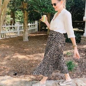 Leopard Midi pleated skirt